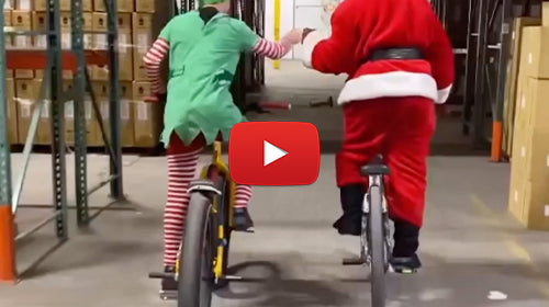 Santa Blocks' New Bike