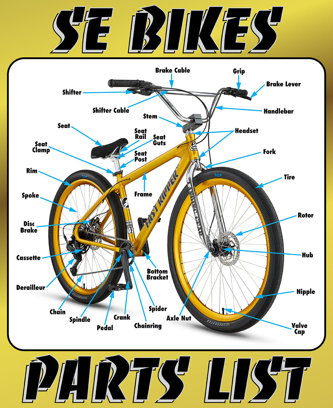 All the Parts on an SE Bike!