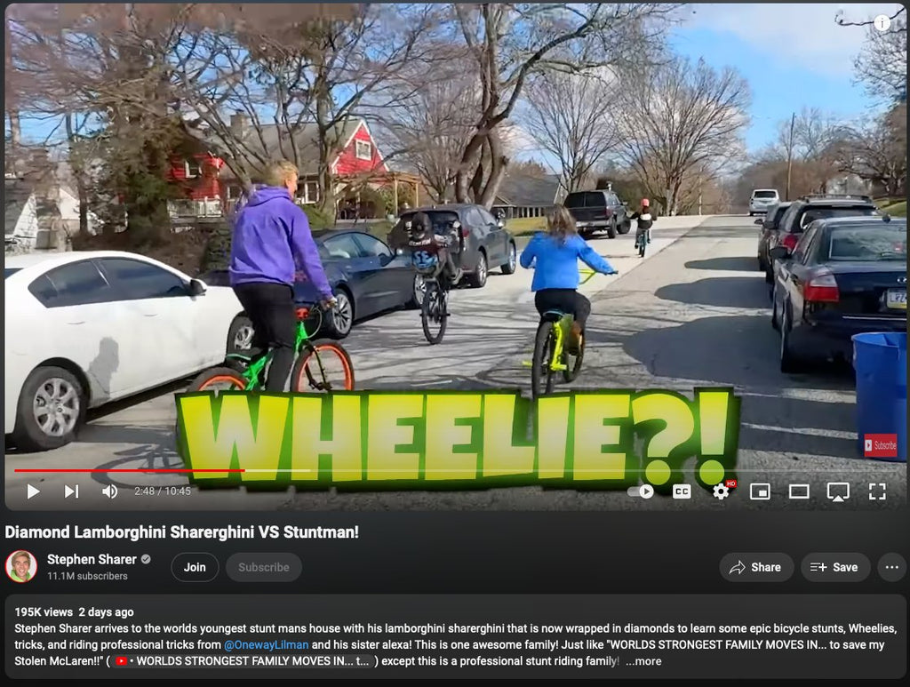Lilman Teaches a YouTuber to Wheelie!