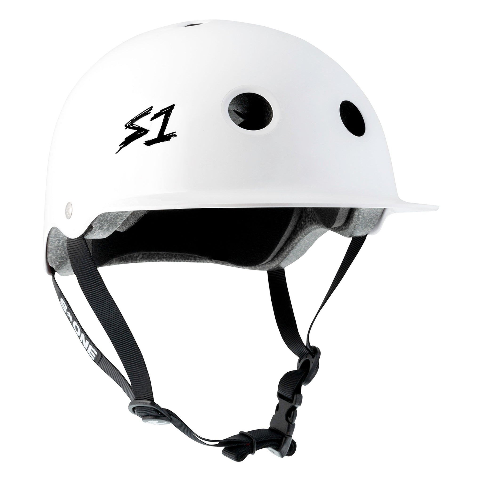 S1 Lifer Brim Helmet - White Gloss