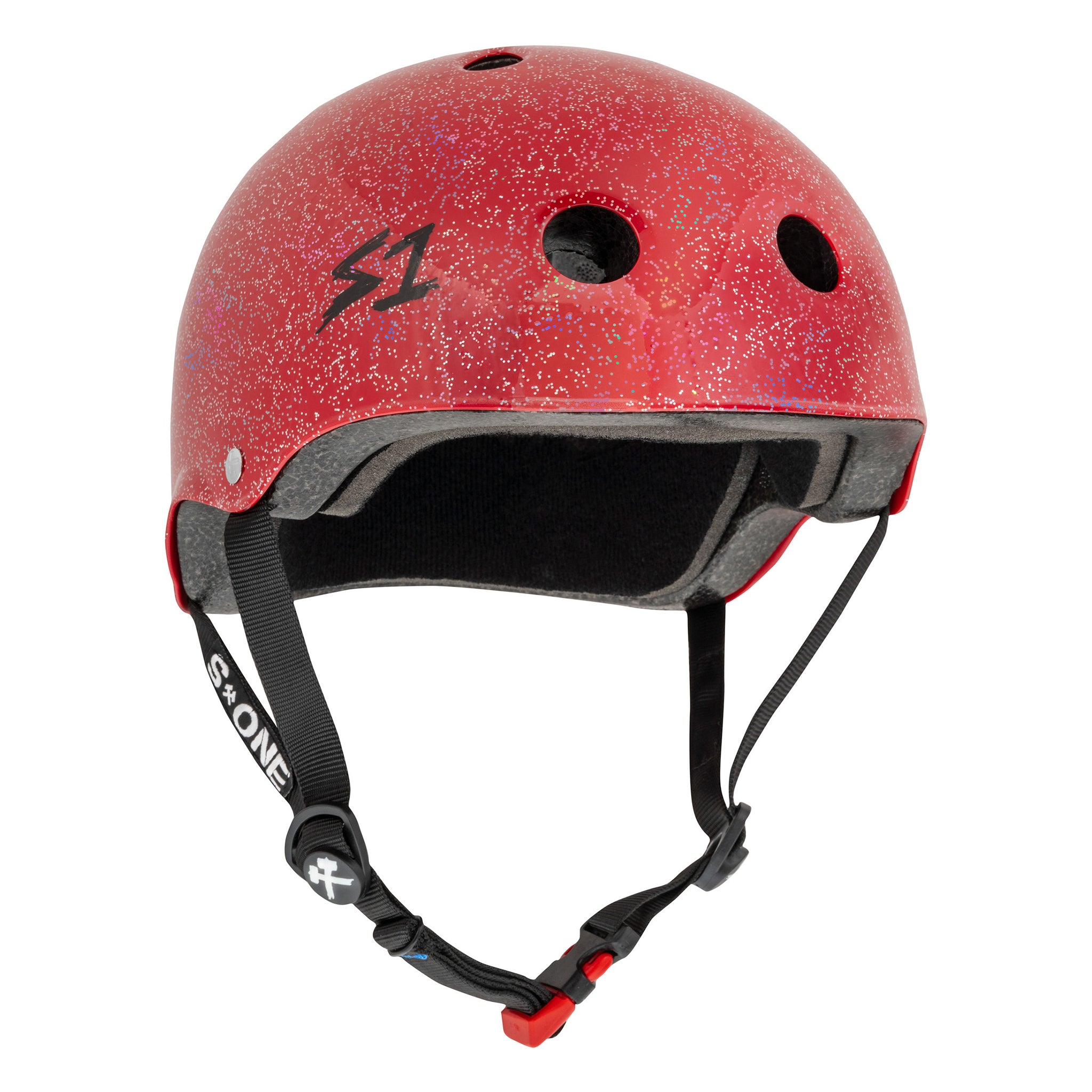 S1 Mini Lifer Helmet - Red Gloss Glitter